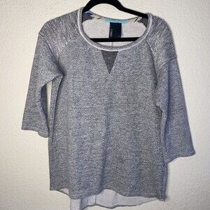 ANTHROPOLOGIE Dolan sweater lagen cottage 3/4 Sleeve Knit beach boho M